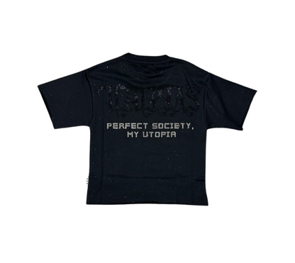 Utopia Kid's Cropped Tee - Black