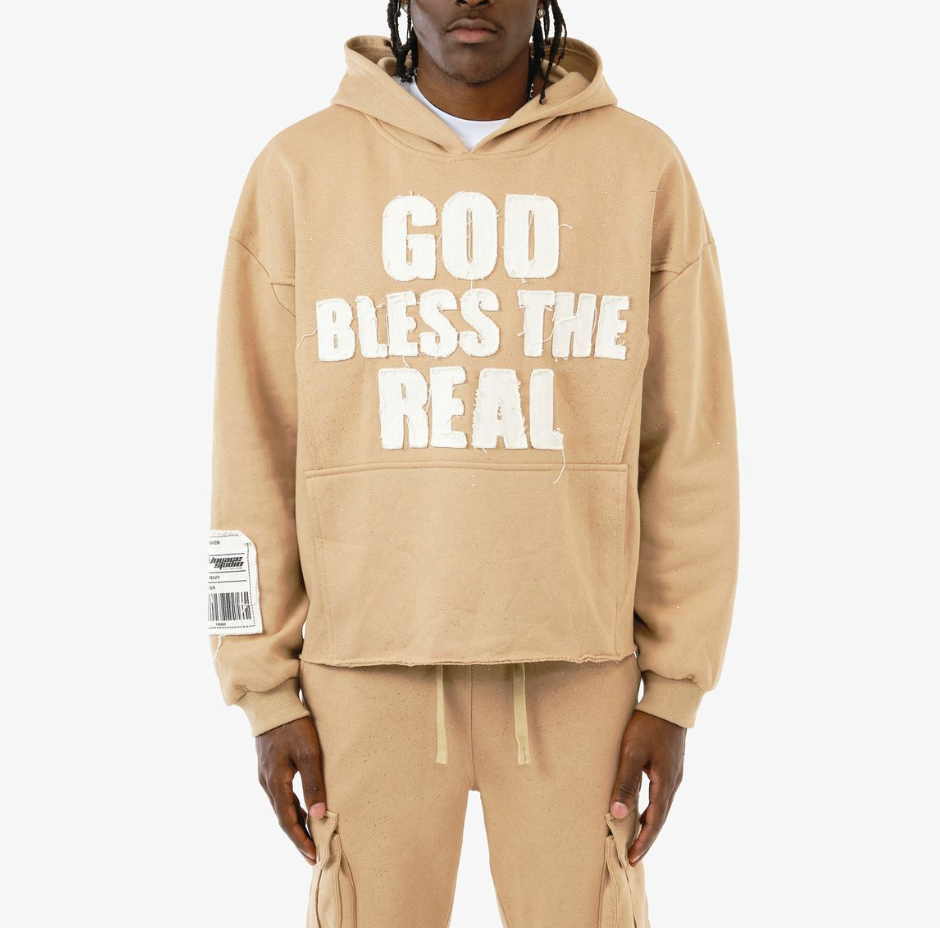 God Blessed the Real Hoodie - Beige
