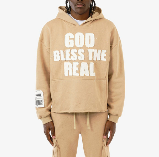 God Blessed the Real Hoodie - Beige