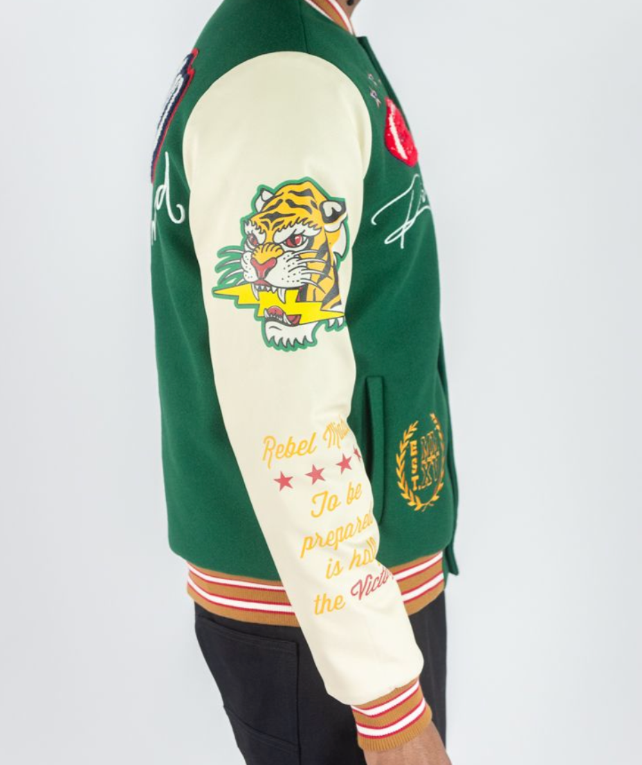 State of Mind Melton Varsity Jacket - Green