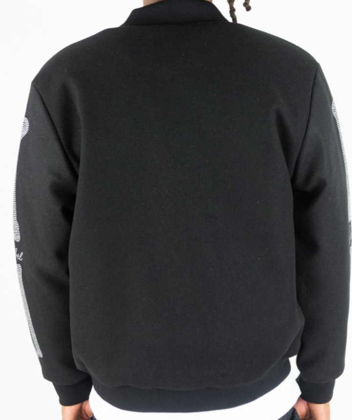 R Stone Varsity Jacket - Black