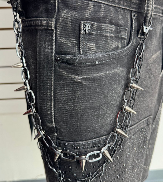 Spike Wallet Chain - Black