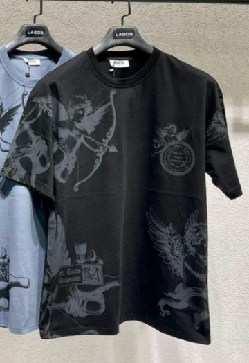 Guardian Angel Oversized Tee - Black