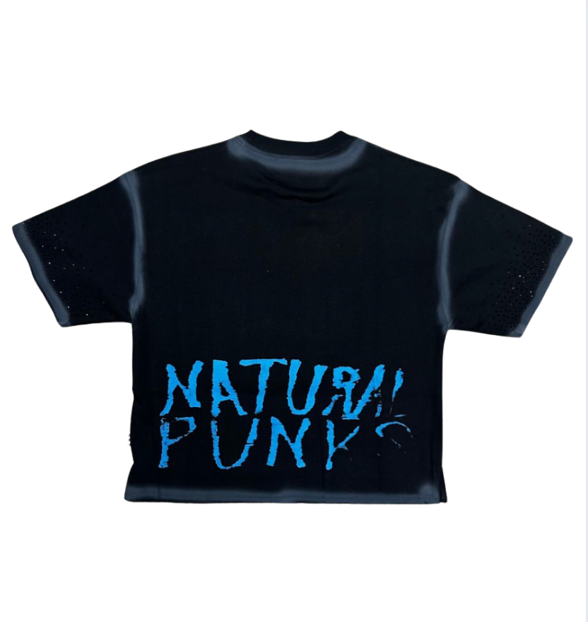 Natural Punk F-Terry Cropped Tee - Black