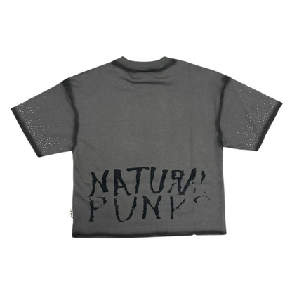 Natural Punk F-Terry Cropped Tee - Grey