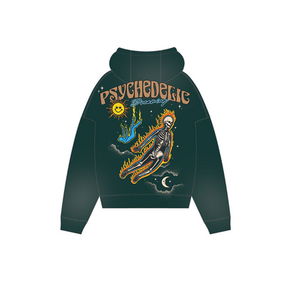 Civilized Zip Up Hoodie - Pine