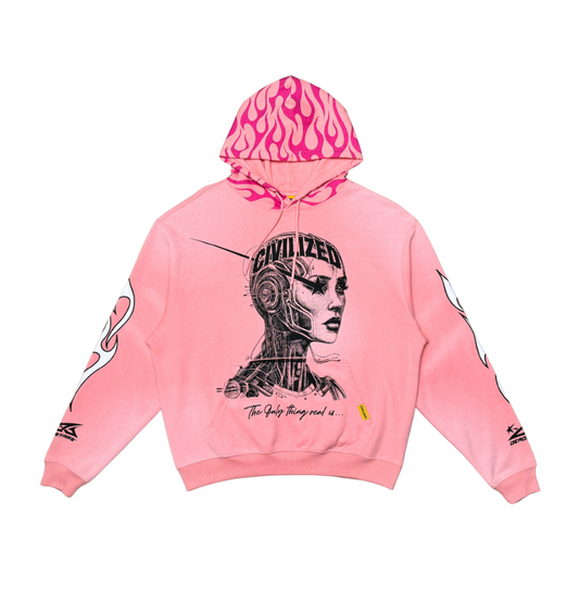 Civilized AI Hoodie - Pink