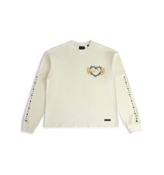 Floating Long Sleeve Tee - Bone