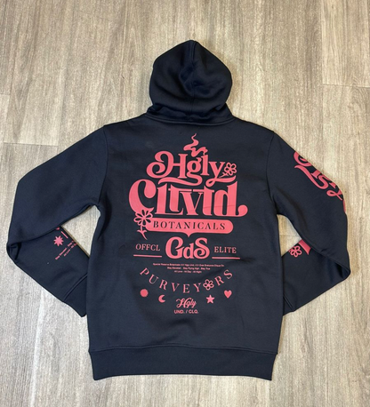 CLTVT Botanicals Hoody - Black/Red