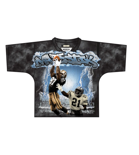 Majestik Football Fitted Tee - Acid Washed
