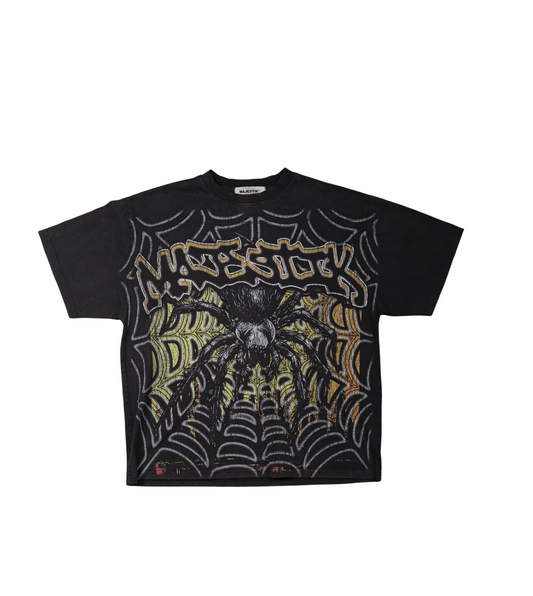 Majestik Spider Fitted Tee - Acid Washed