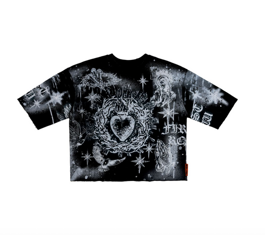 First Row A Scared Vow - Acid Wash Black