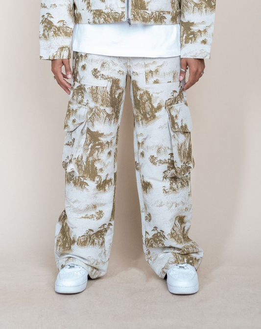 Tapestry Cargo Pants - Khaki