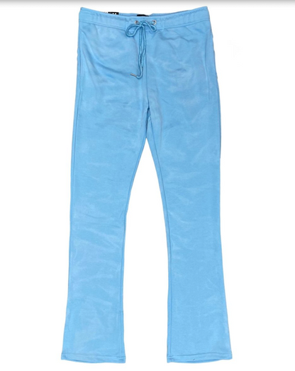 Stacked Fleece Sweats - Sky Blue