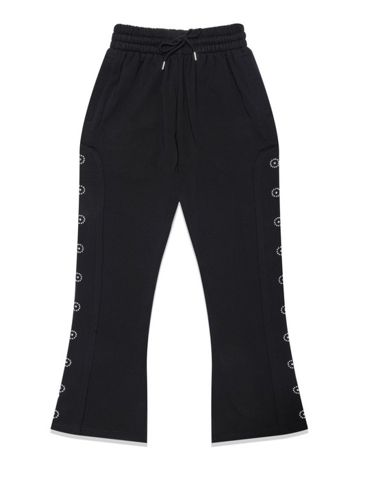 Panel Stacked Sweatpants - Black
