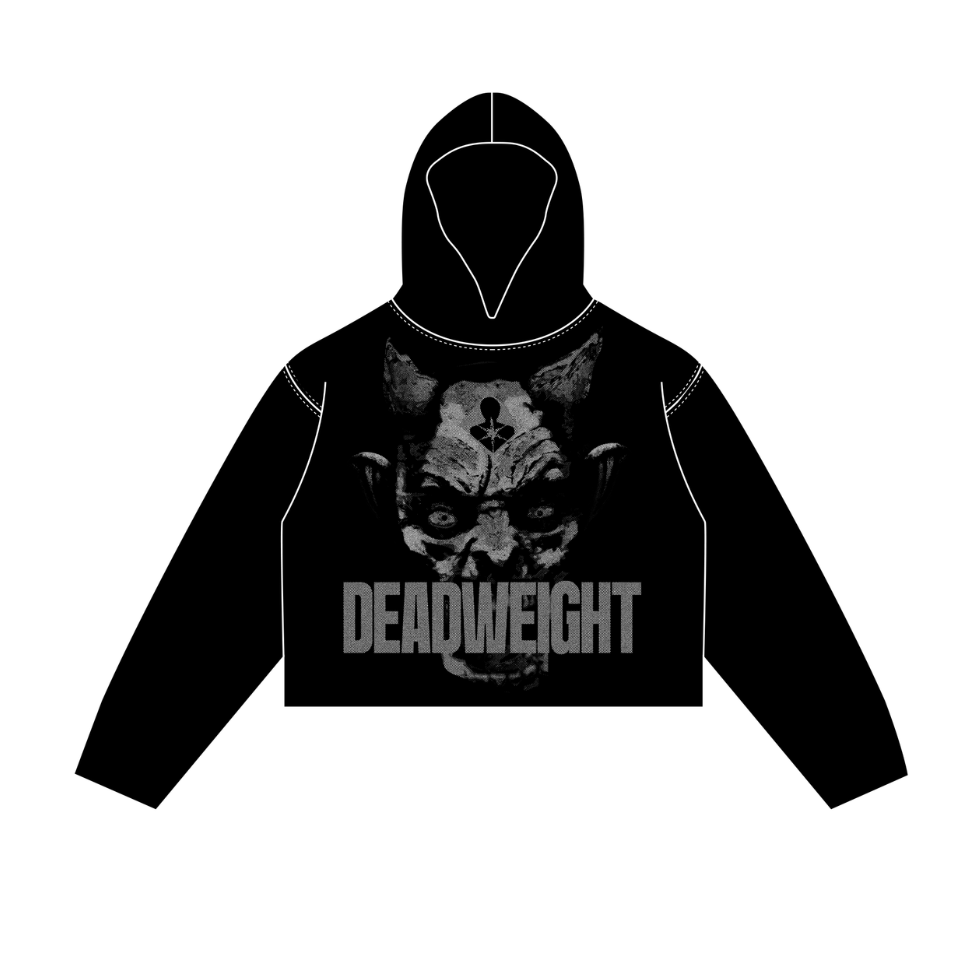Deadweight Cropped Hoodie - Black