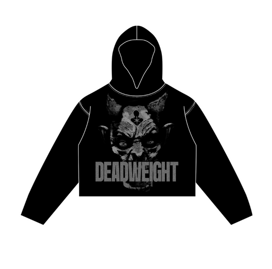 Deadweight Cropped Hoodie - Black