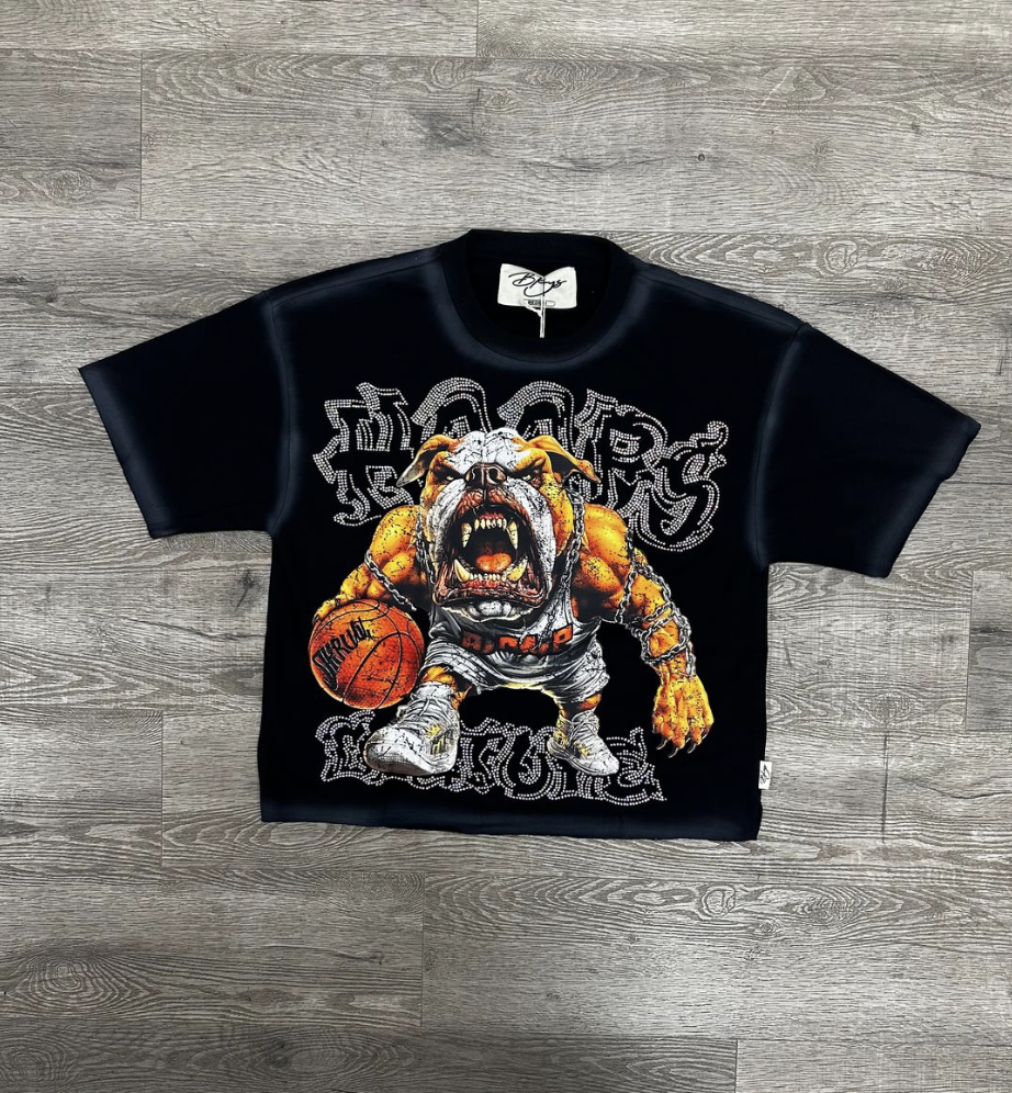 The World Is Mine F-Terry Cropped Tee - Black