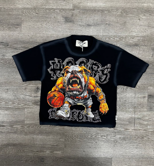 The World Is Mine F-Terry Cropped Tee - Black