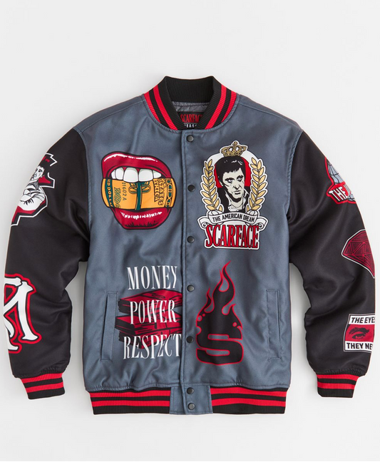 Scarface Varsity Jacket - Gray