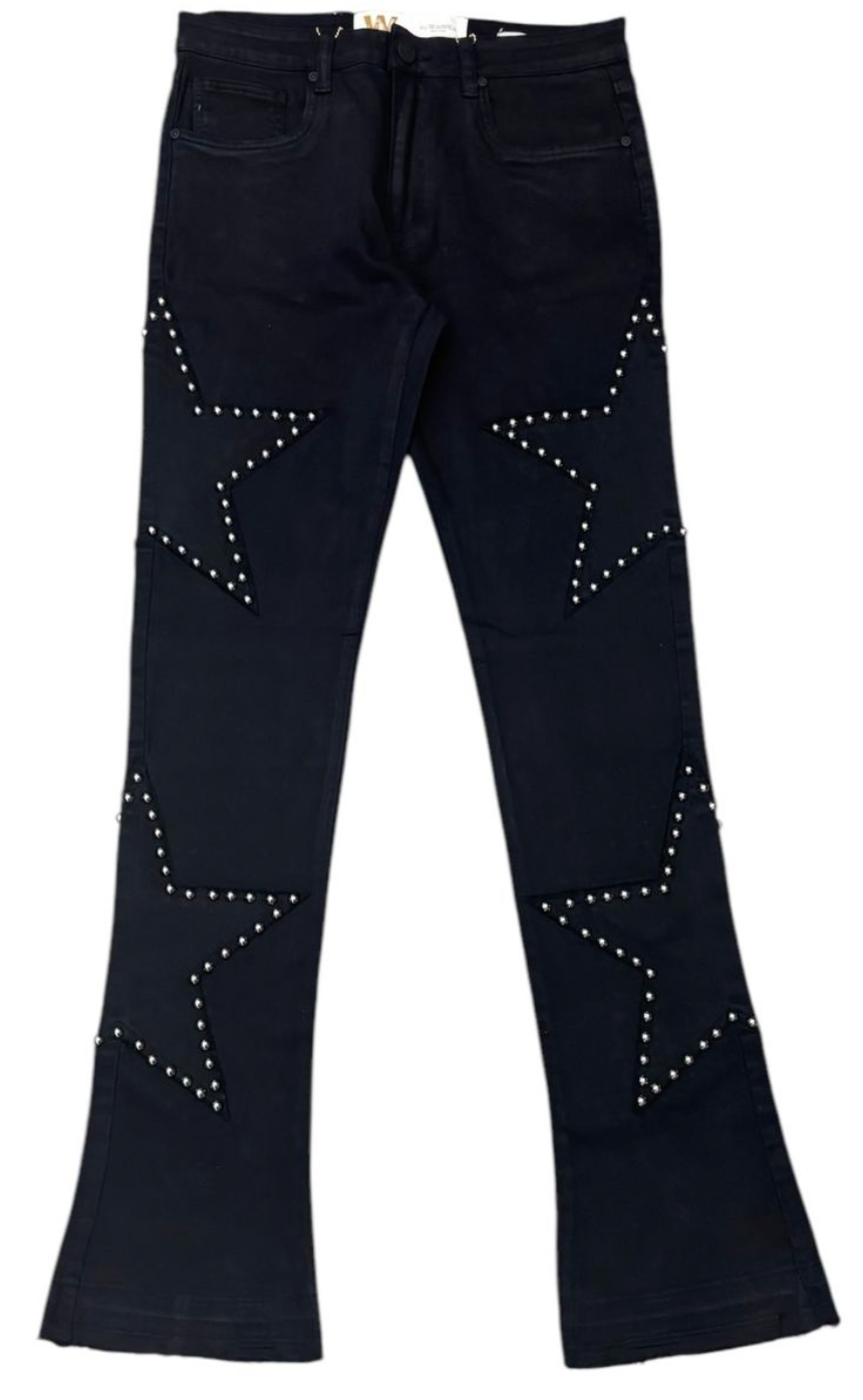 Stacked Star Fit Jeans - Black