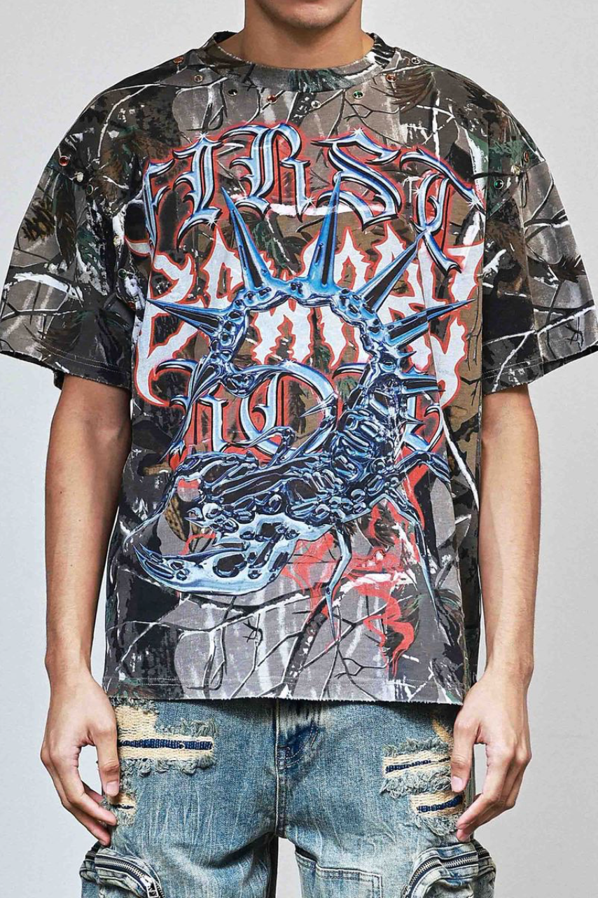 Silver Scorpion Tee - Camo