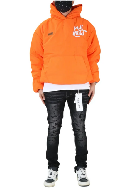 Love The Vibe Nylon Hoodie - Orange