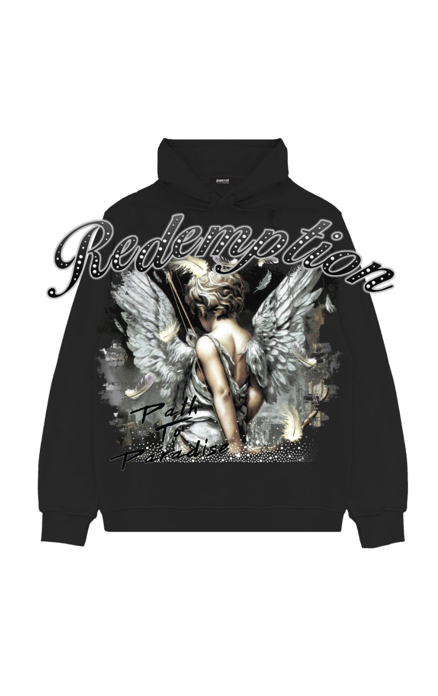 Redemption Rhinestone Hoodie - Black