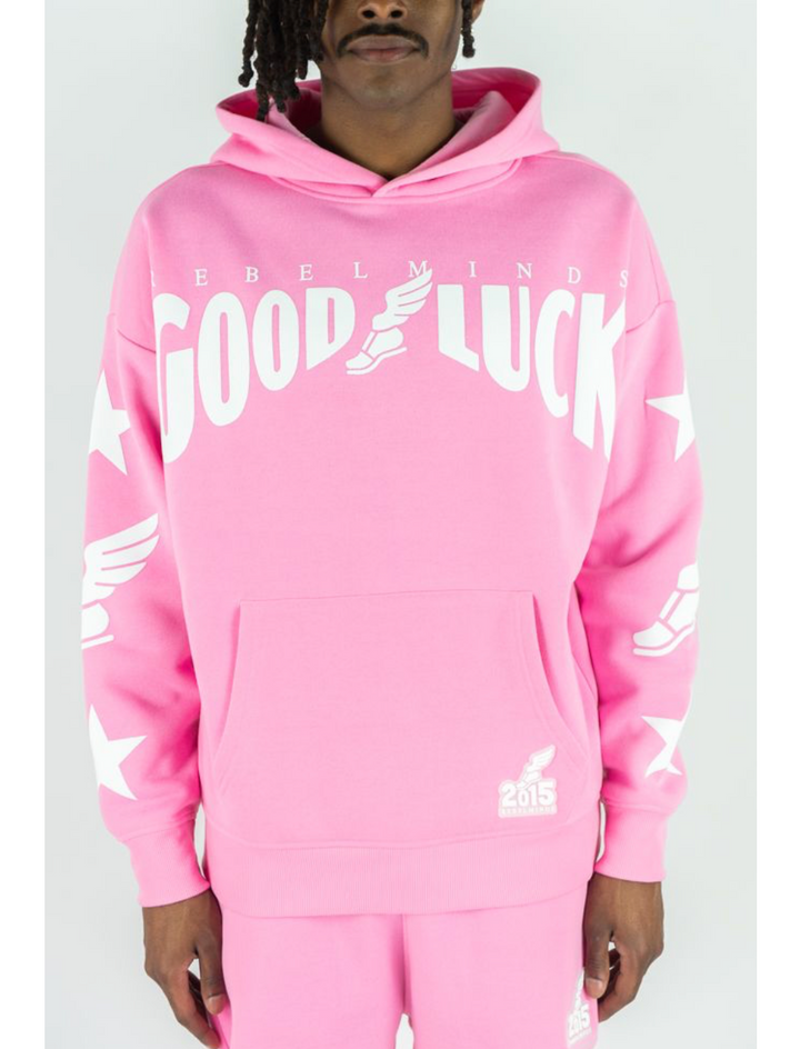 Good Luck Pullover Hoodie - Pink