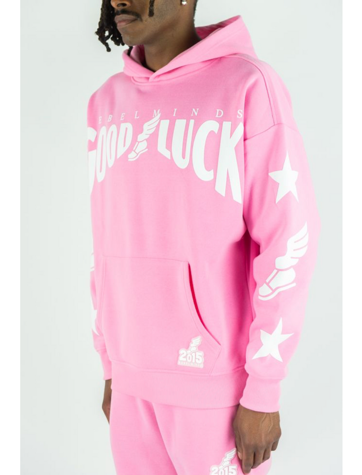 Good Luck Pullover Hoodie - Pink