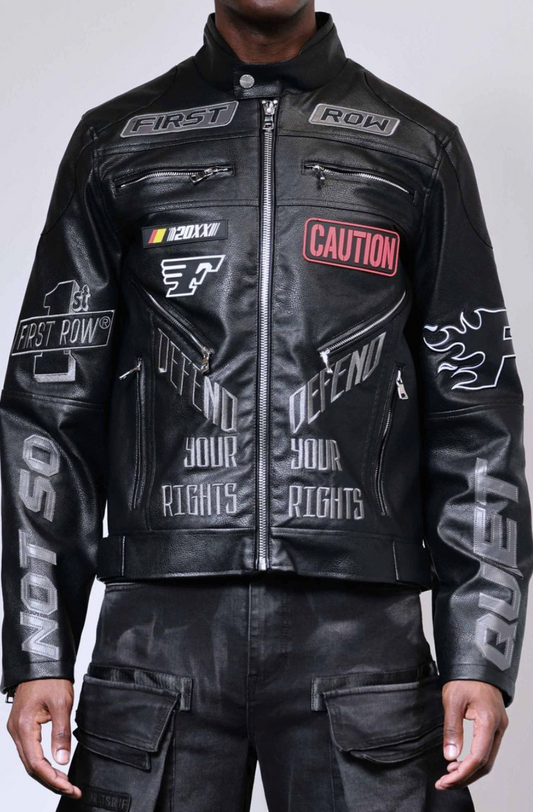 Caution Not So Quiet Racing Jacket - Black