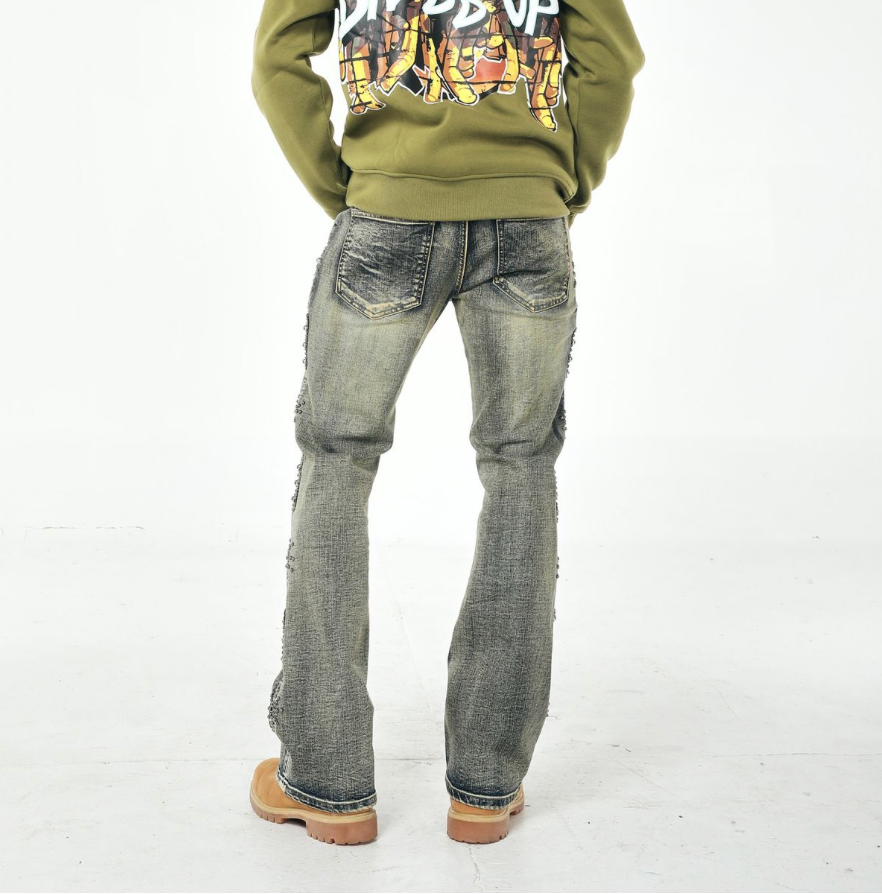 Stacked Tapered Jeans - Blue