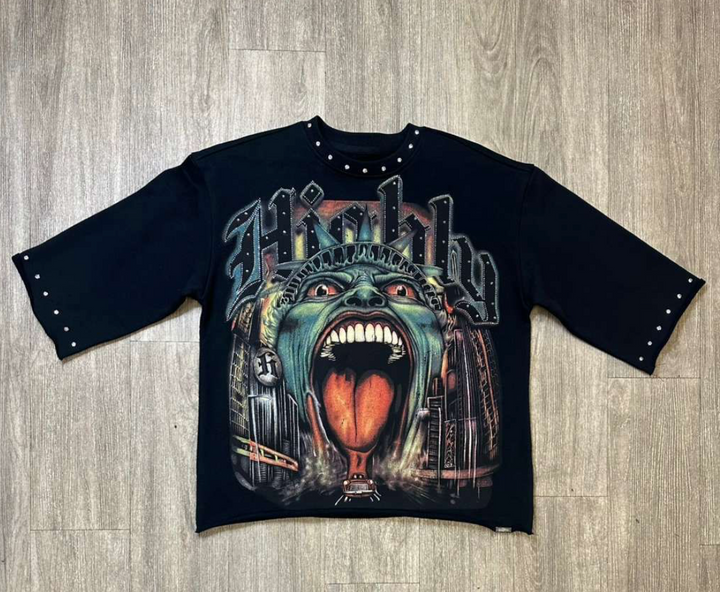 Highly Undrd Liberty Crop Fit Tee - Black