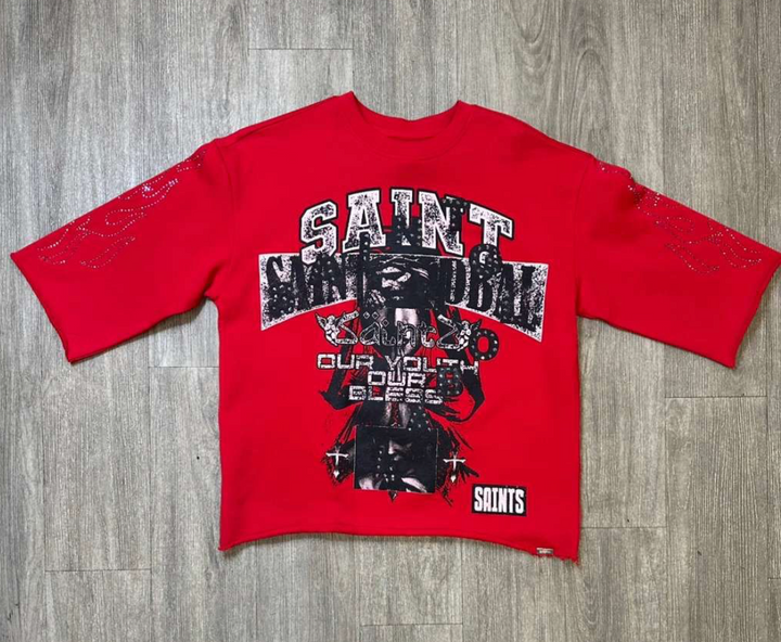 Highly Undrd Saint Global Crop Fit Tee - Red