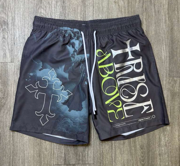 Rise Above Nylon Shorts - Pewter