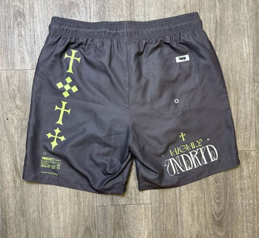 Rise Above Nylon Shorts - Pewter