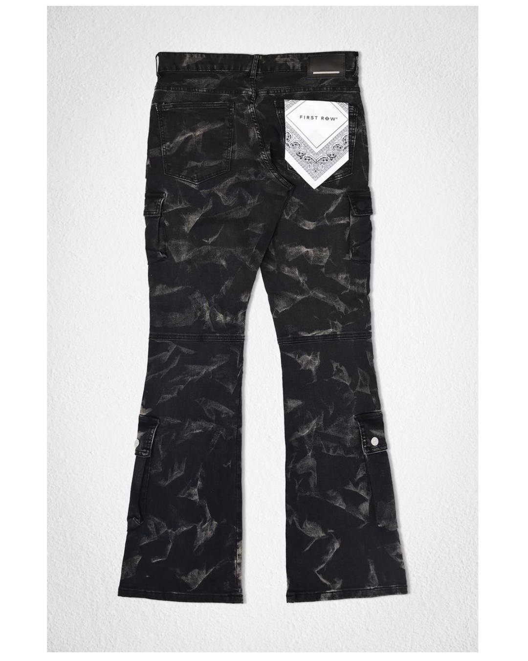 Cargo Stacked Jeans - Black