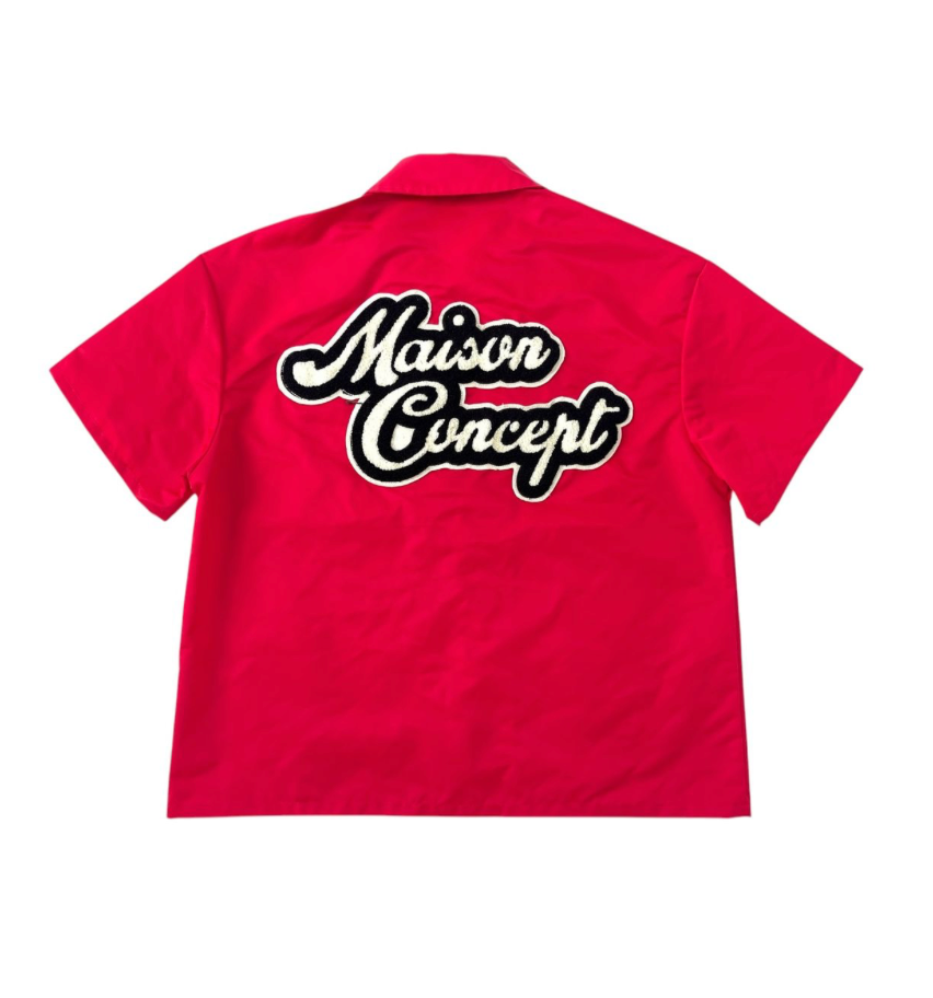 Maison Cropped Button Up - Red