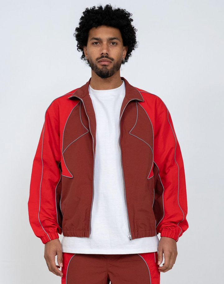 Clover Nylon Baggy Jacket - Red