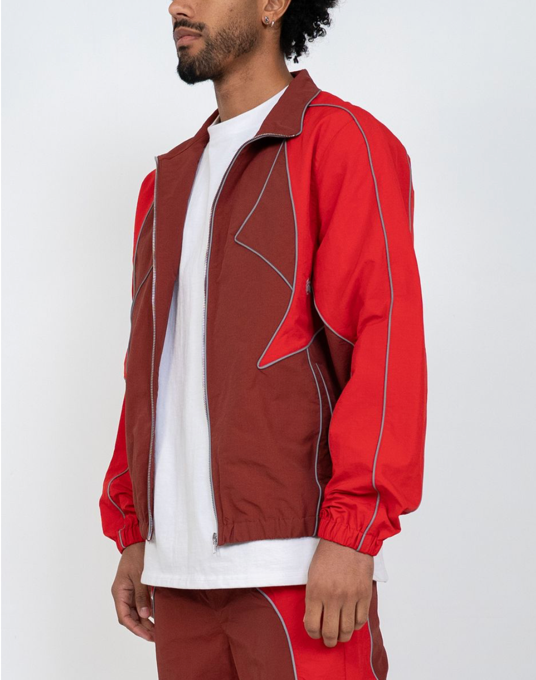 Clover Nylon Baggy Jacket - Red