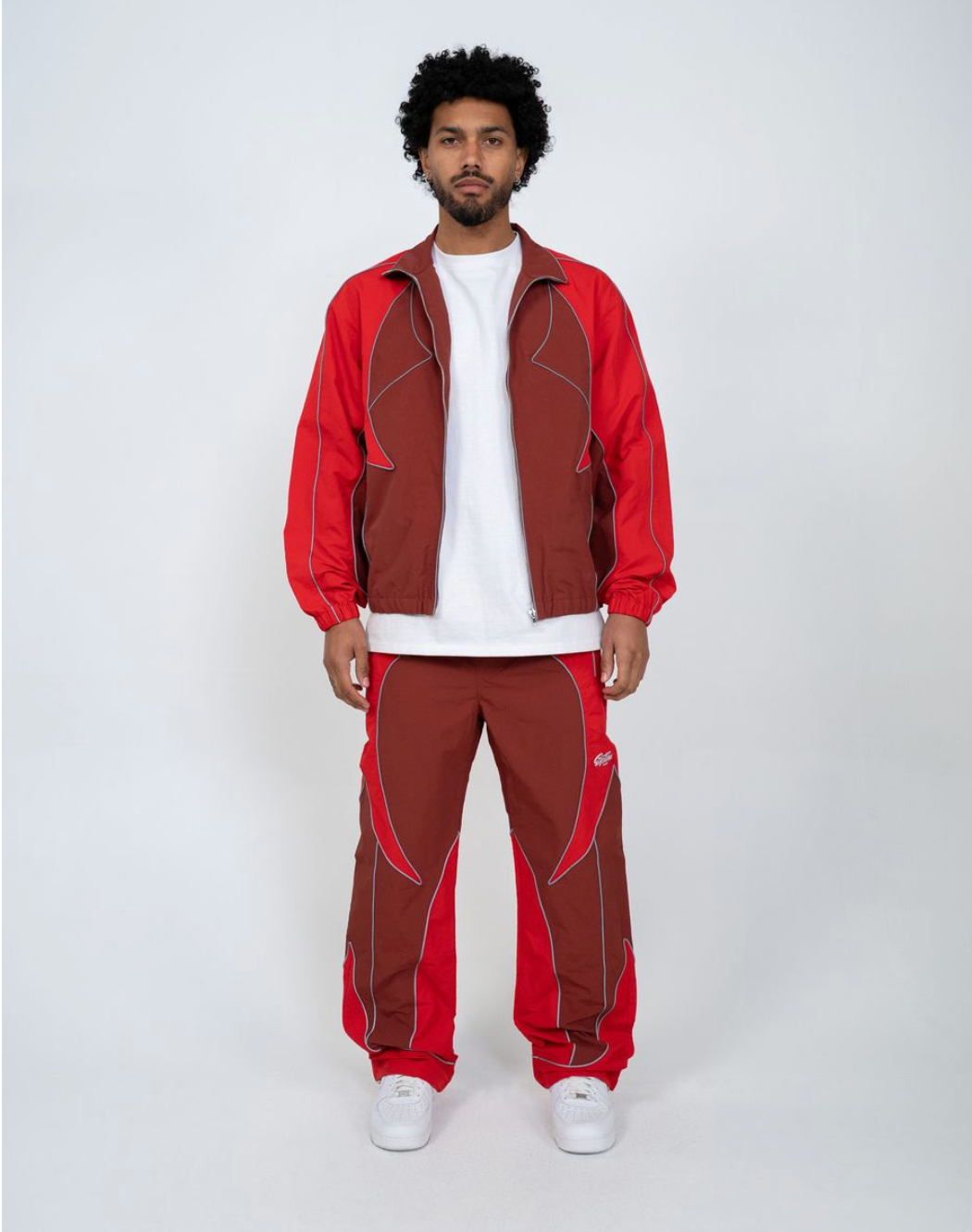 Clover Nylon Baggy Jacket - Red