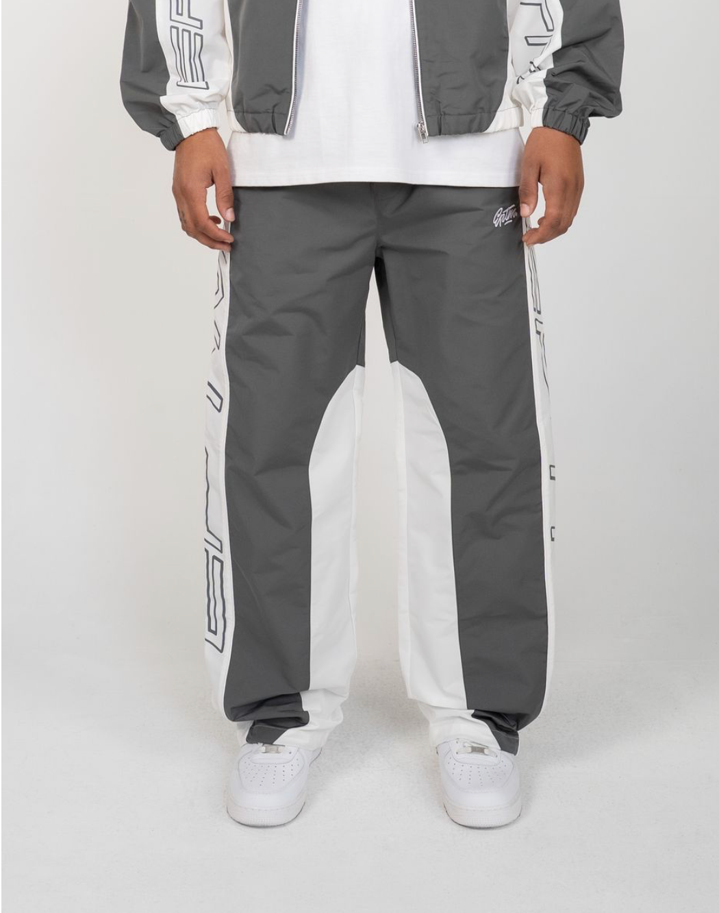Markie Nylon Baggy Sweats - Grey
