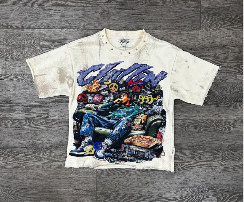 Chillin Kids cropped Tee - Cream