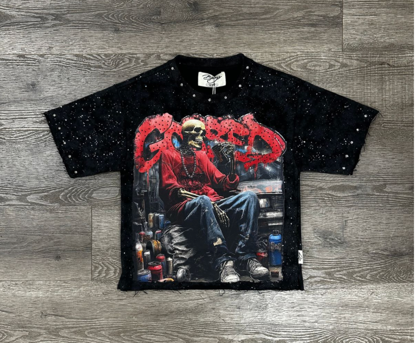 Kids Gassed Cropped Tee - Black