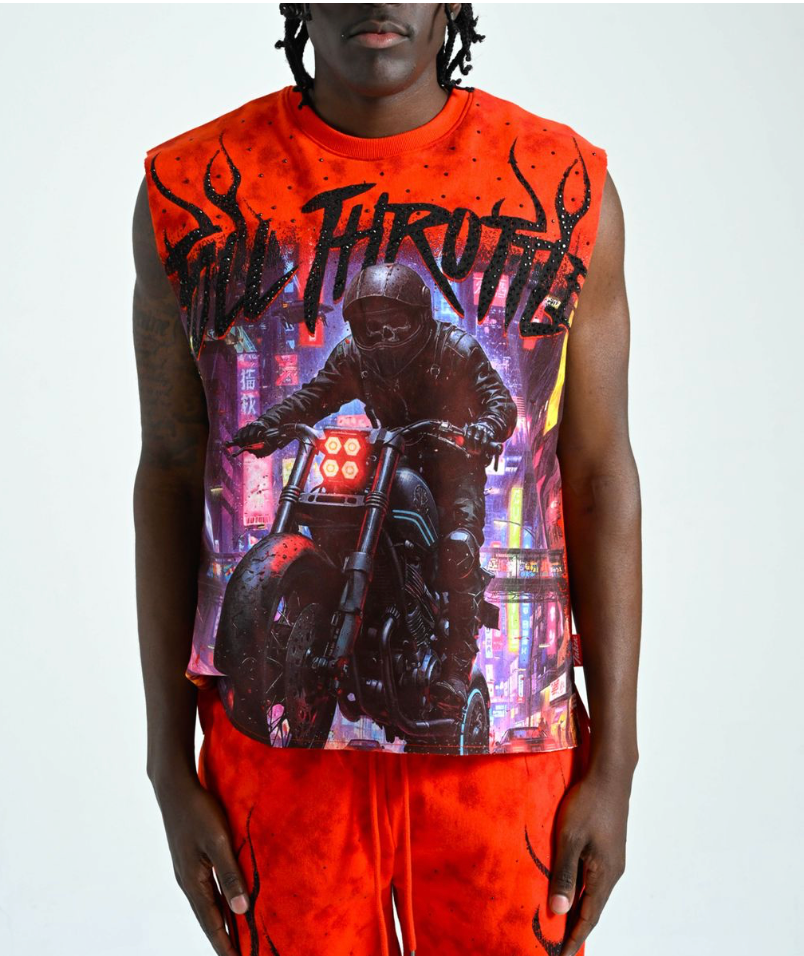 Full Throttle Muscle Tee - Red