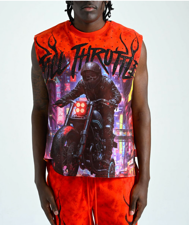 Full Throttle Muscle Tee - Red