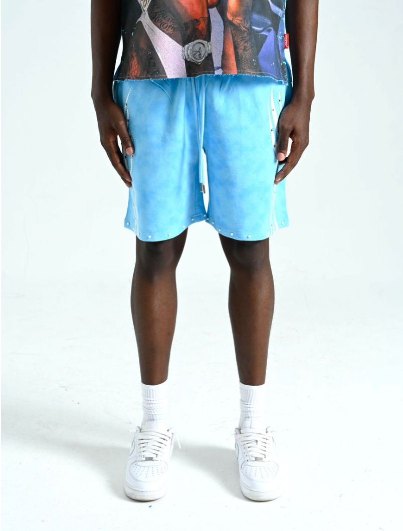 Big Stepper Fleece Shorts - Blue