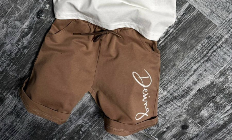 Kids Design Shorts - Brown