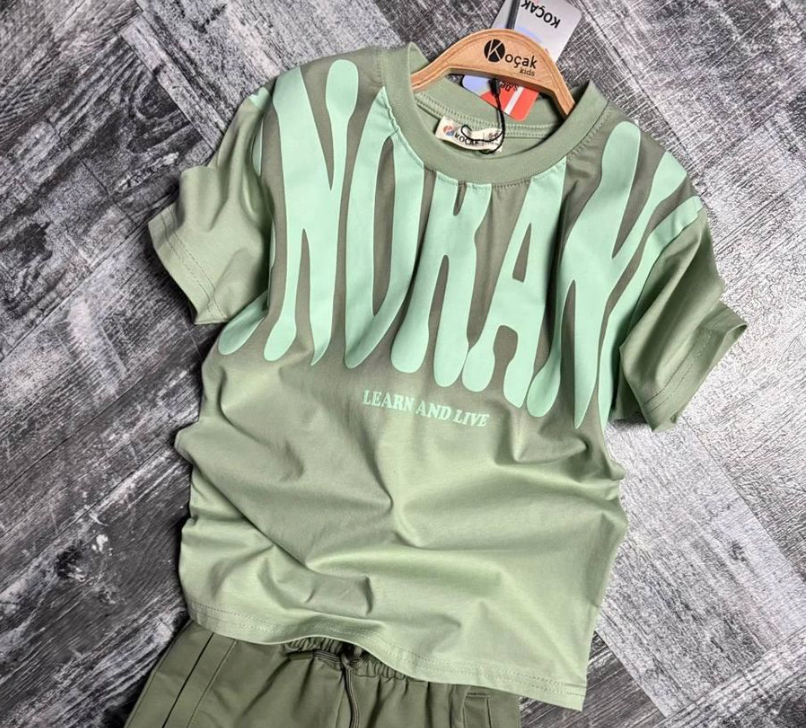 Kids Learn And Live Graphic Tee - Green