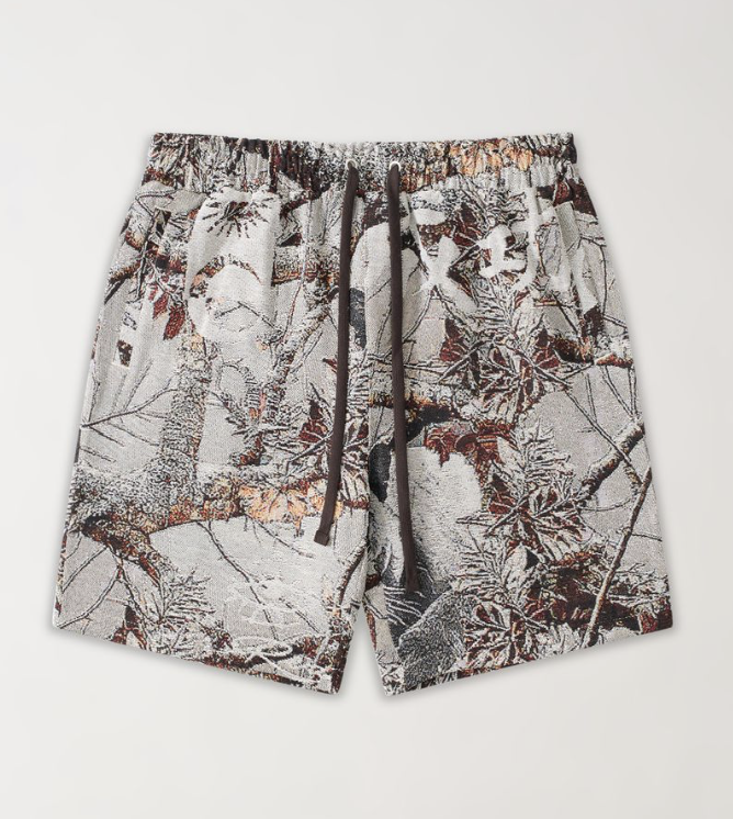 Snow Panther Tapestry Shorts - Grey